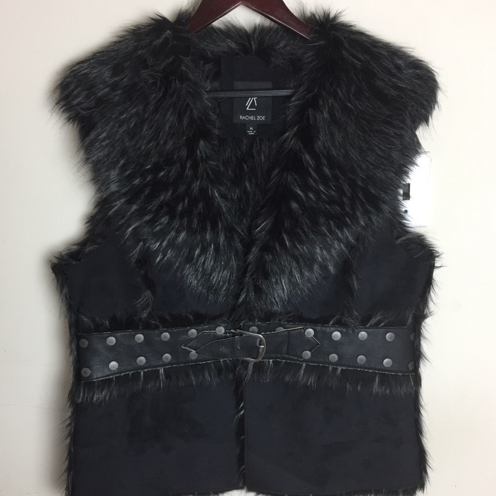 NWOT Rachel Zoe Faux Fur Vest Size XL